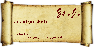 Zsemlye Judit névjegykártya